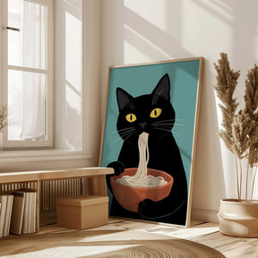 Noodle Cat No 2 Poster