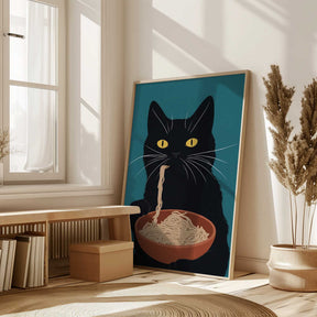 Noodle Cat No 3 Poster