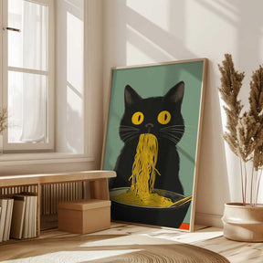 Noodle Cat No 5 Poster