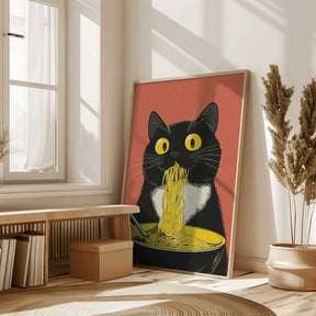 Noodle Cat No 6 Poster