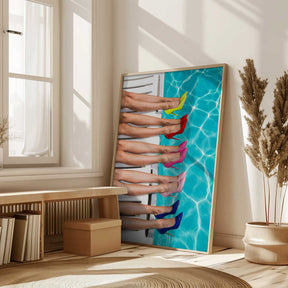 High Heels By the Pool Poster