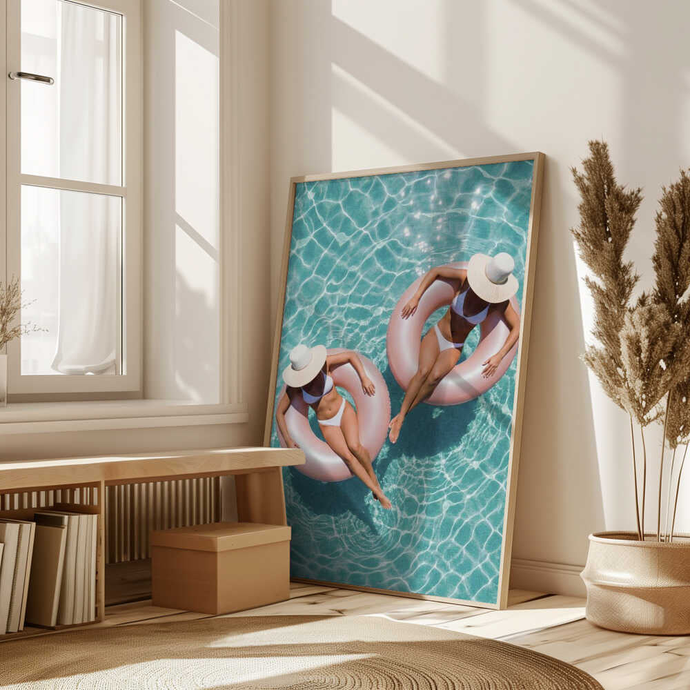 Floating In the Pool Poster