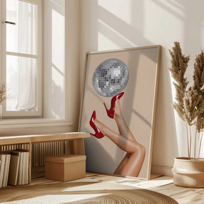 Stiletto Heels and Disco Ball Poster