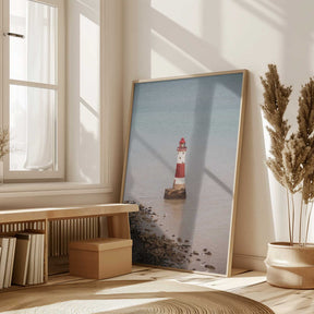 Beachy head lighthouse in England - summer nostalgic travel photography Poster