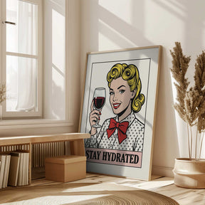 Pop Art Wine Woman Poster