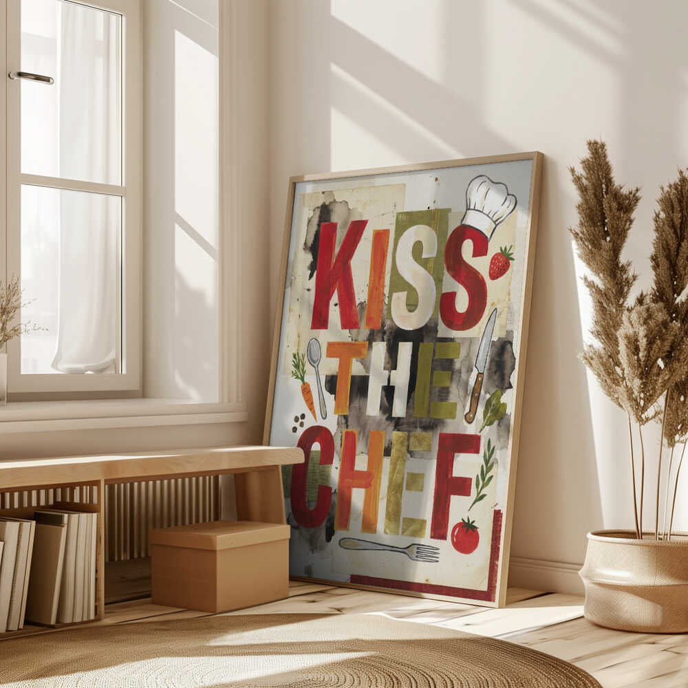 Kiss The Chef Kitchen Poster