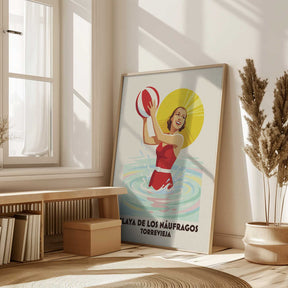 Retro Beach Ball Fun Poster