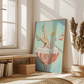 Champagne Bubble Bath Poster