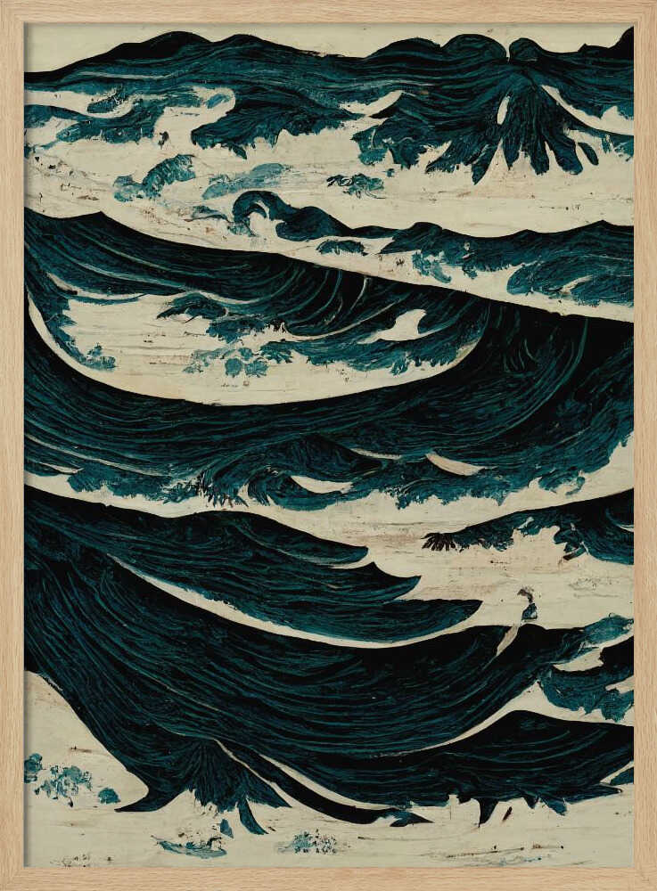 Turbulent Waves Poster