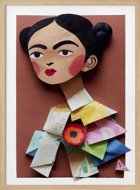 Paper Portrait Blossom Poster