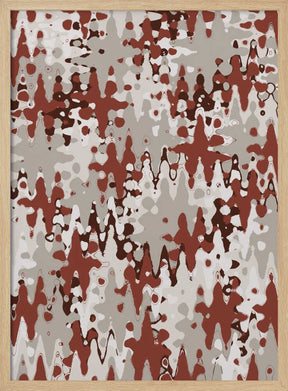 Crimson Wavescape Poster