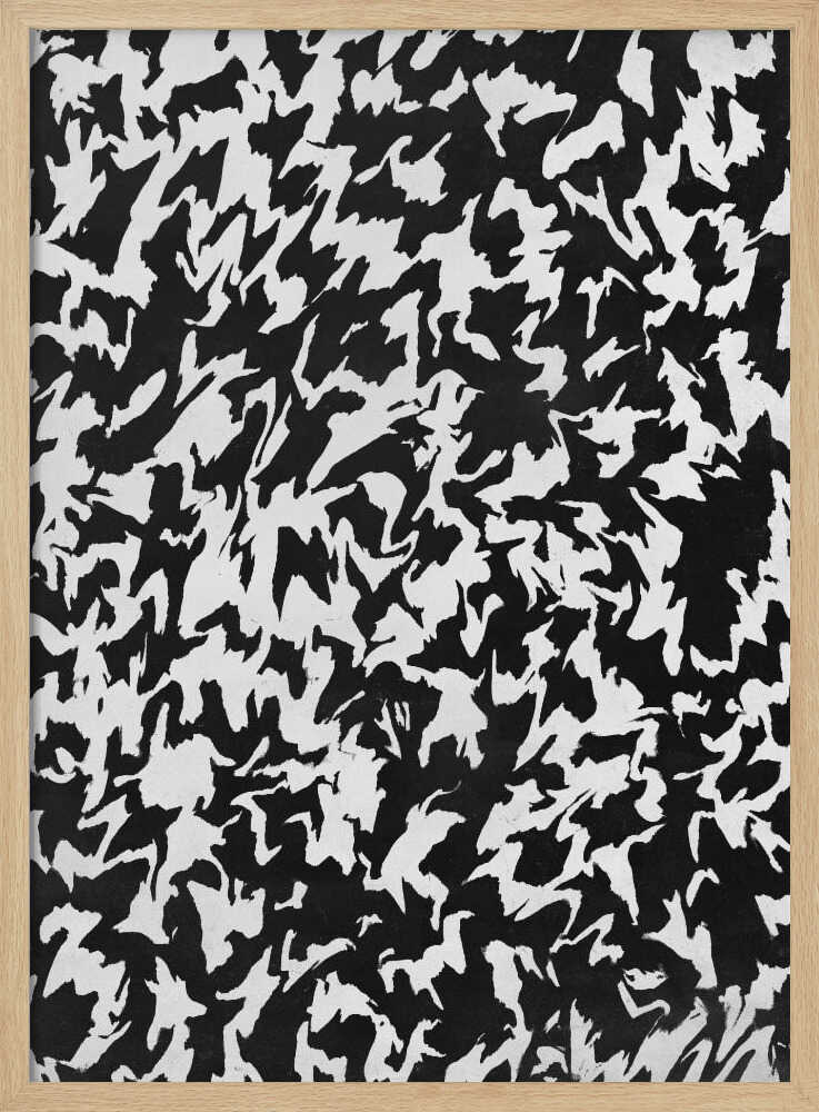 Monochrome Whirl Poster