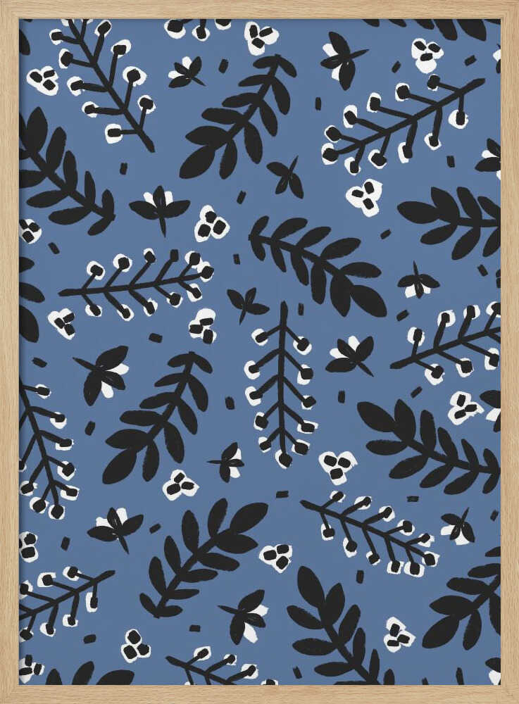 Leafy Nightscape Poster