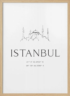 Istanbul coordinates Poster