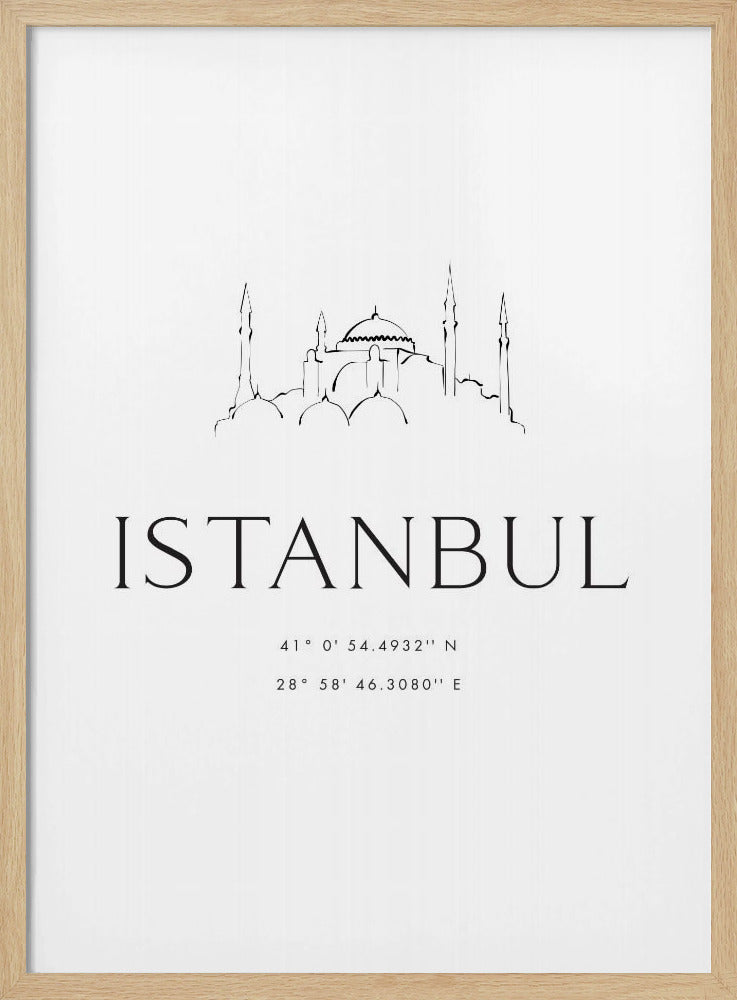 Istanbul coordinates Poster