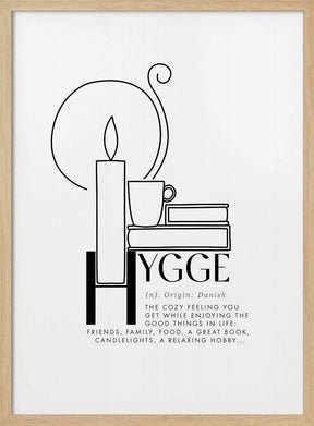 Illustrated hygge definition Poster