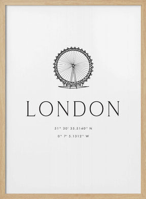 London city coordinates Poster