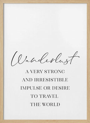 Wanderlust quote Poster