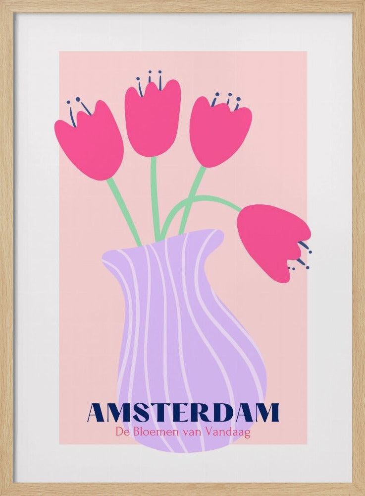 Amsterdam Tulips Poster