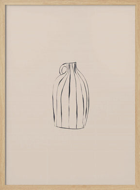 Striped Vase Poster