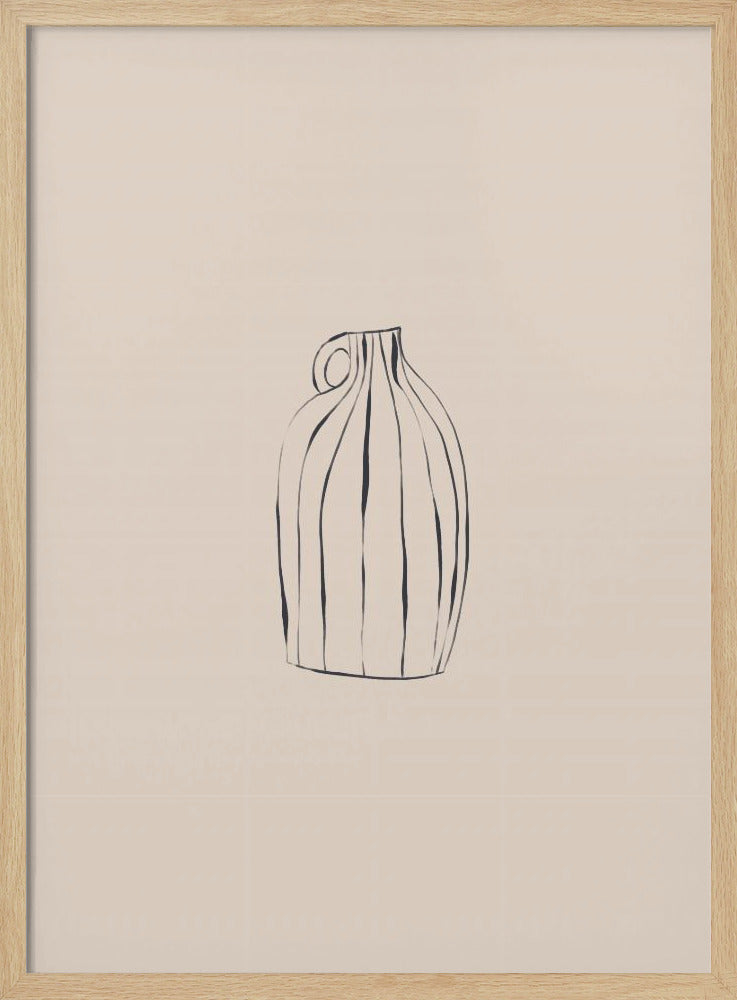 Striped Vase Poster