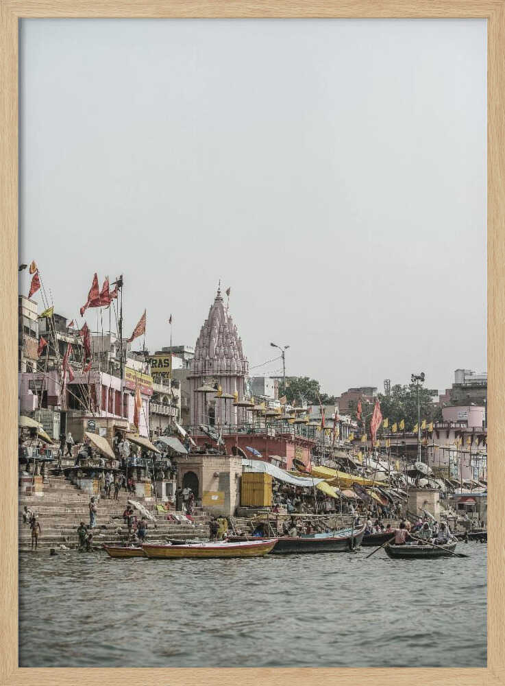 Ganges Riverside Scene Poster