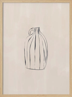 Striped Vase Poster