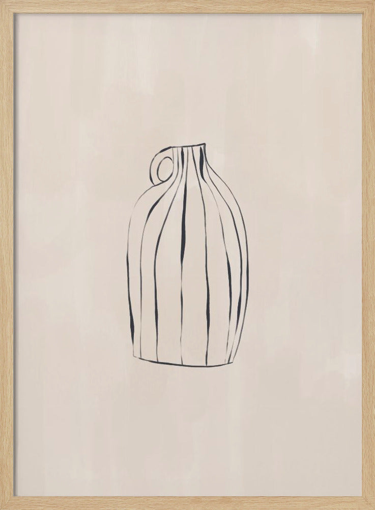 Striped Vase Poster