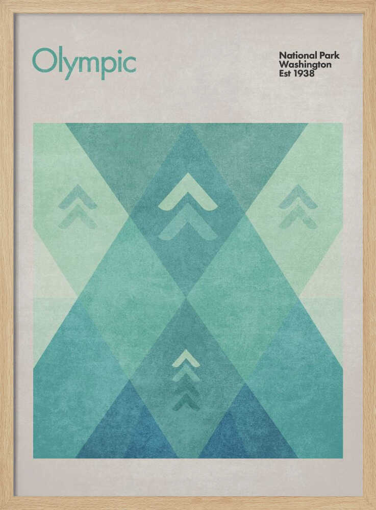 Geometric Peaks Poster