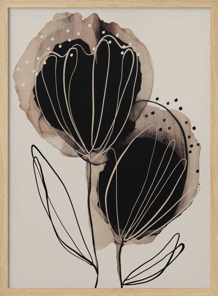 Ink Blossom Duo Poster