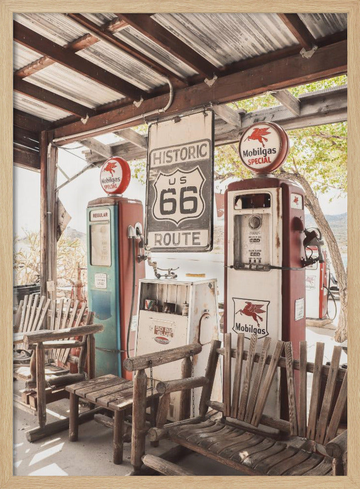 Route 66 Gas Station Poster