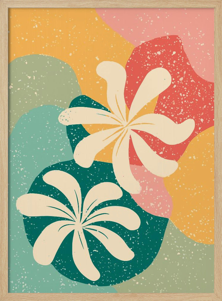 Abstract Flowers Poster