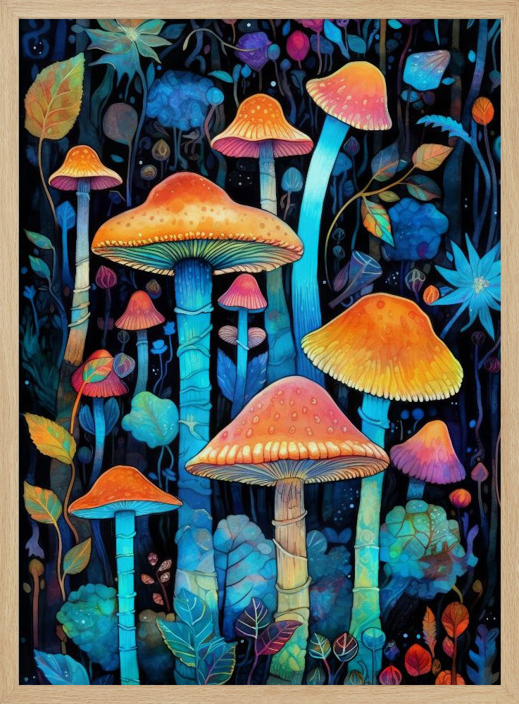 Nature 2 mushrooms Poster