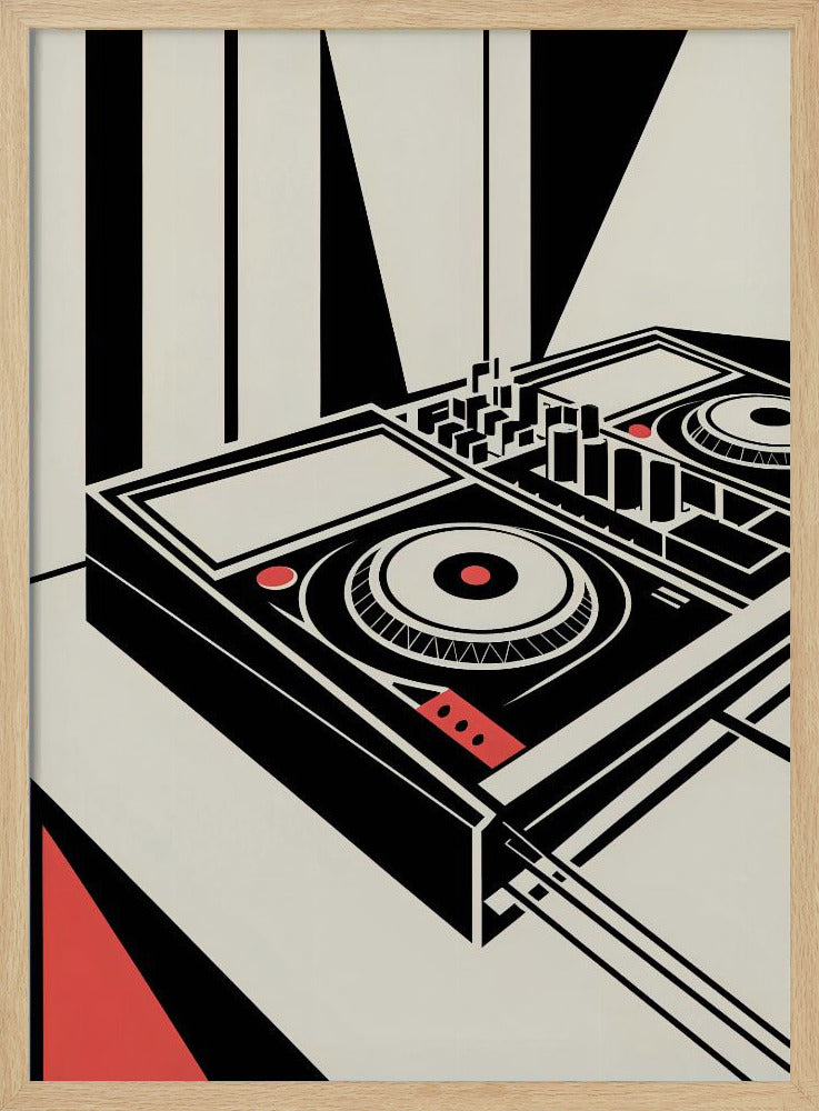 DJ Mixer - Bauhaus Style Poster