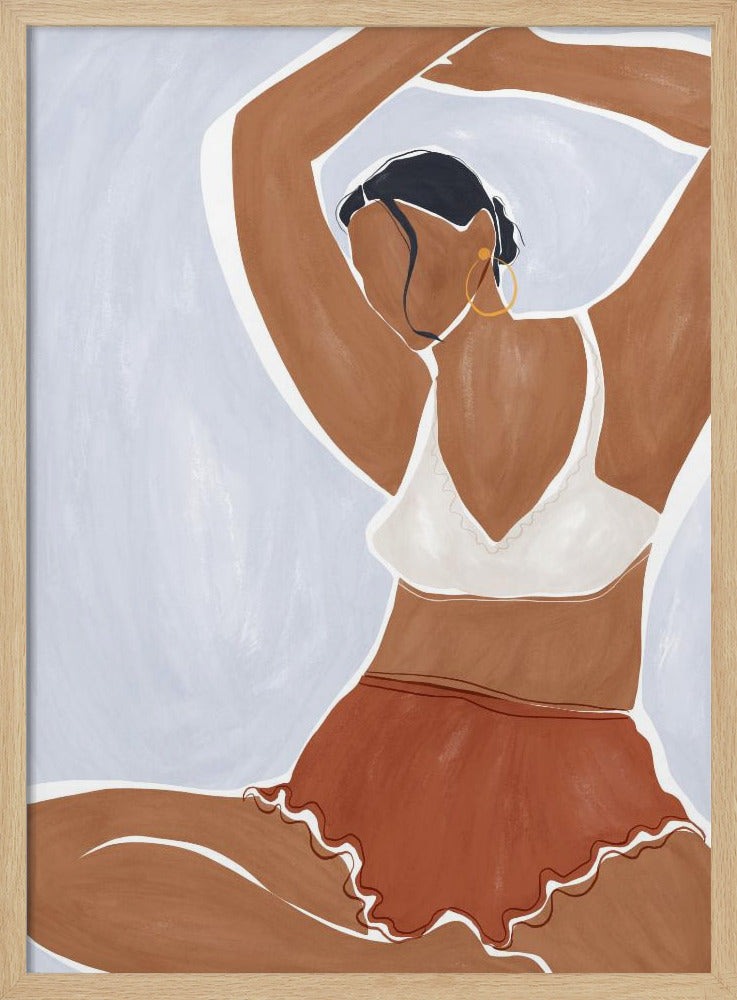 Woman Doing Yoga In Bikini Print By Ivy Green Illustrations Poster