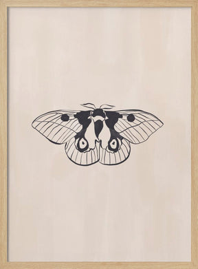 Moth Line Art Print By Ivy Green Illustrations 4 5 Ratio Poster