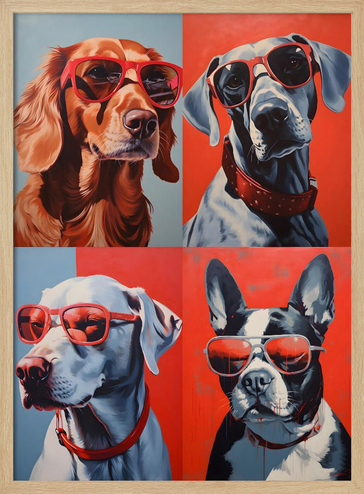 Dogs In Shades Poster