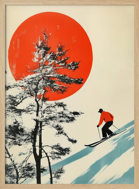 Skiing In Japan Poster