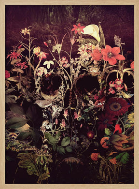 Bloom Skull Poster