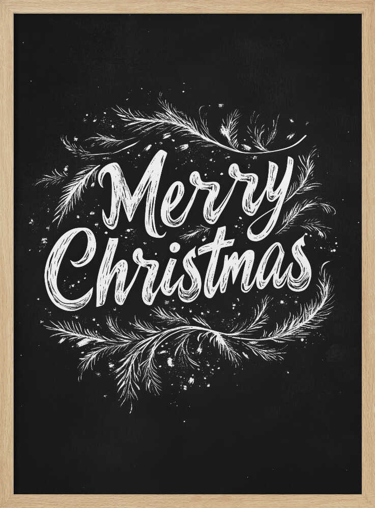 Holiday Chalk Wishes Poster