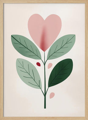 Heart Shaped Flower Poster