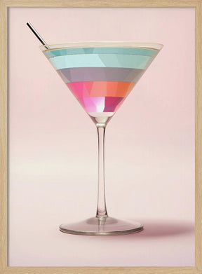 Striped Martini Poster