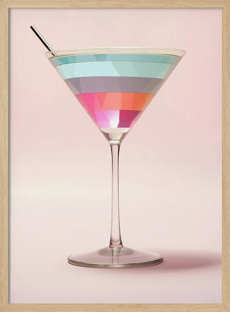 Striped Martini Poster