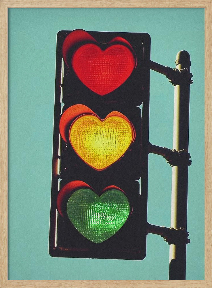 Traffic Light In Love Poster