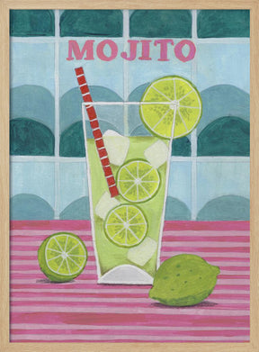 Glass of Mjito Poster