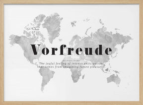 Vorfreude world map Poster