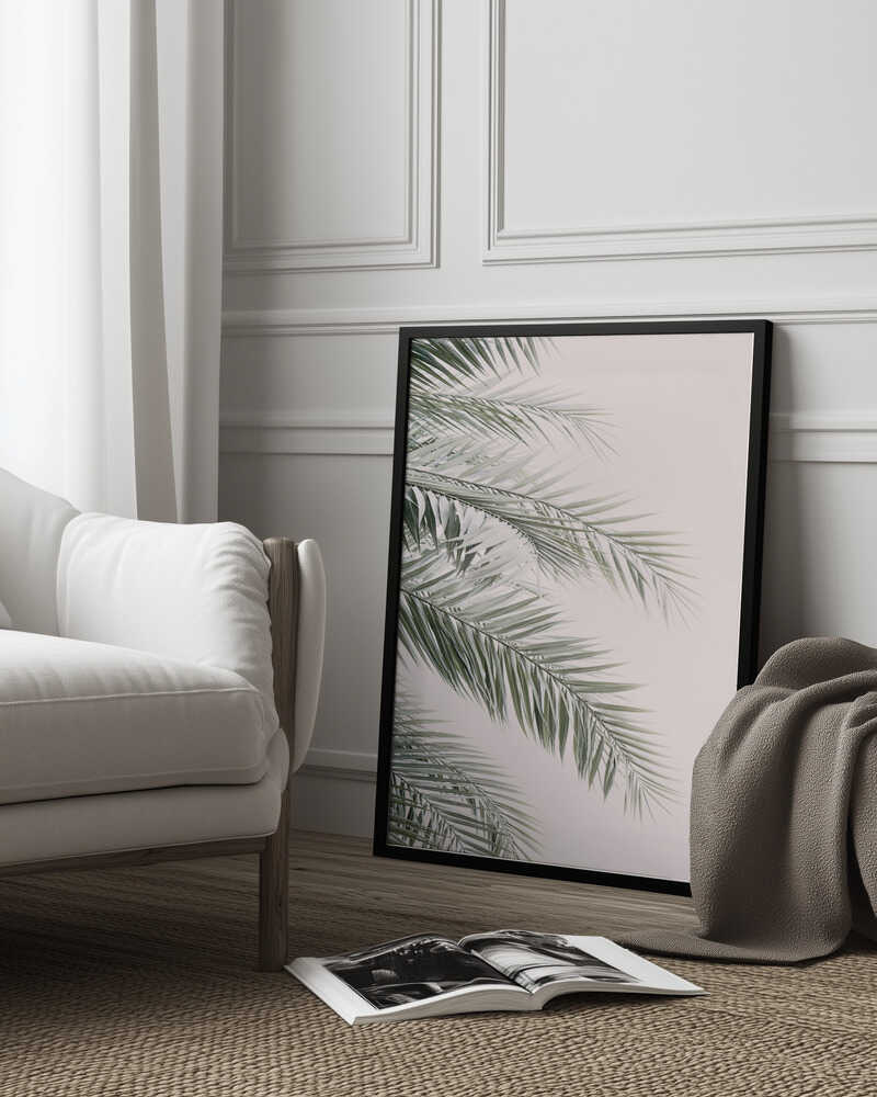Blush Palm Leaves Poster