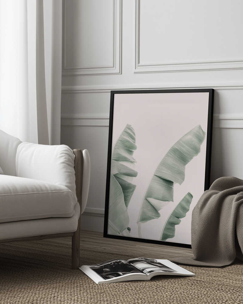 Blush Banana Leaves Poster