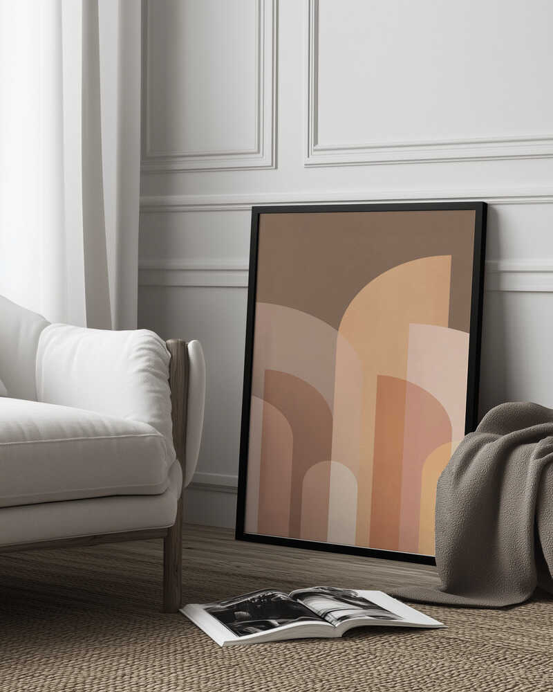 Retro Geometric II Poster