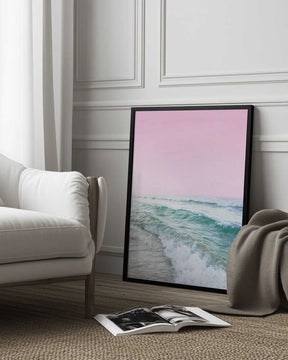 Pink Sky Beach Poster